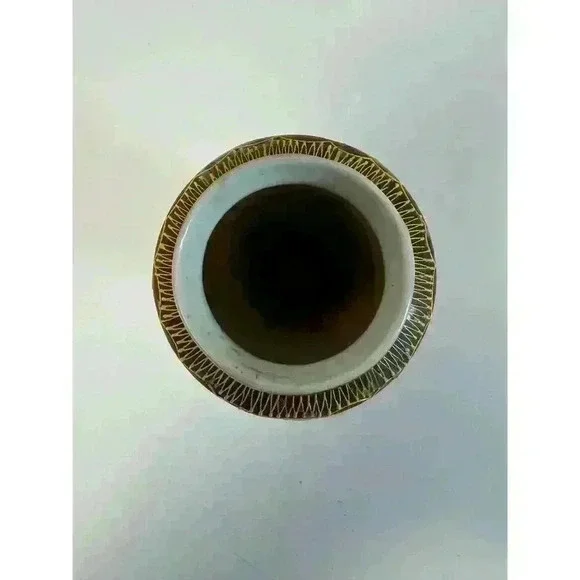 Vintage Satsuma Moriage Vase Japan Multi color 5” Signed Raised Gold Detail - Picture 7 of 9